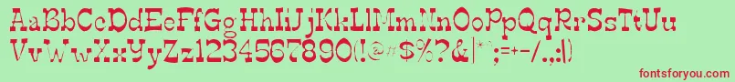 Edmundsgaunt Font – Red Fonts on Green Background