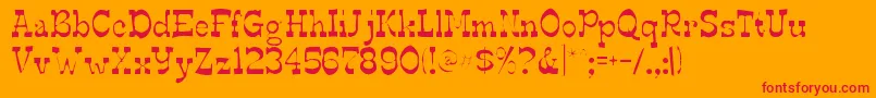 Edmundsgaunt Font – Red Fonts on Orange Background