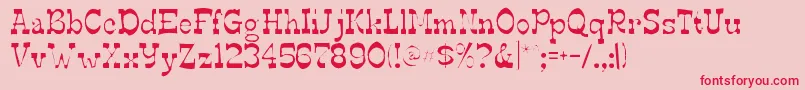 Edmundsgaunt Font – Red Fonts on Pink Background