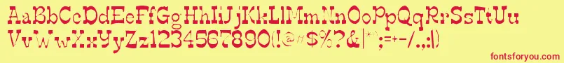 Edmundsgaunt Font – Red Fonts on Yellow Background