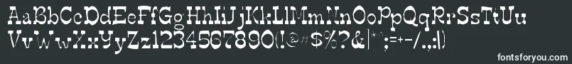Шрифт Edmundsgaunt – белые шрифты на чёрном фоне