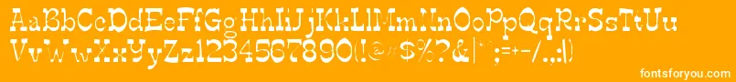 Edmundsgaunt Font – White Fonts on Orange Background