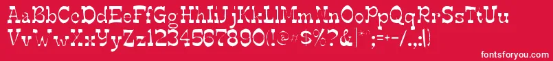 Edmundsgaunt Font – White Fonts on Red Background
