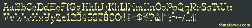 Edmundsgaunt Font – Yellow Fonts on Black Background