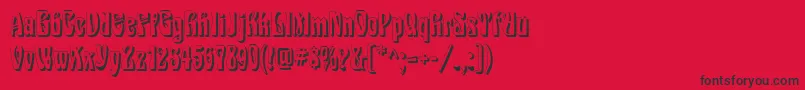 EpoqueShadow Font – Black Fonts on Red Background