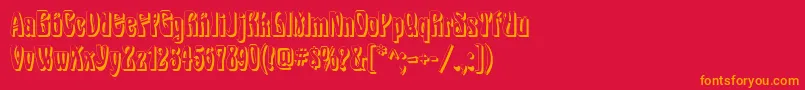 EpoqueShadow Font – Orange Fonts on Red Background