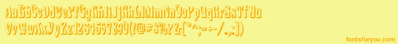 EpoqueShadow Font – Orange Fonts on Yellow Background