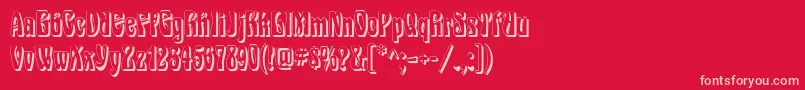 EpoqueShadow Font – Pink Fonts on Red Background