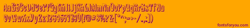 EpoqueShadow Font – Purple Fonts on Orange Background