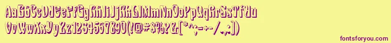 EpoqueShadow Font – Purple Fonts on Yellow Background