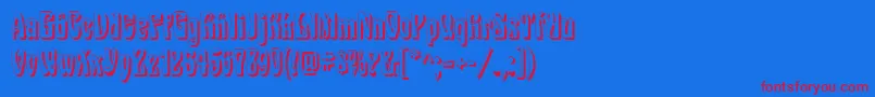 フォントEpoqueShadow – 赤い文字の青い背景