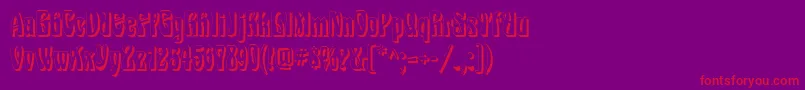 EpoqueShadow Font – Red Fonts on Purple Background