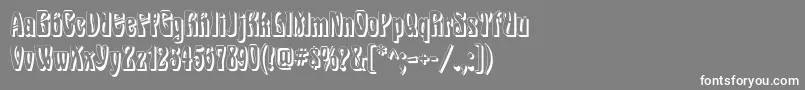フォントEpoqueShadow – 灰色の背景に白い文字