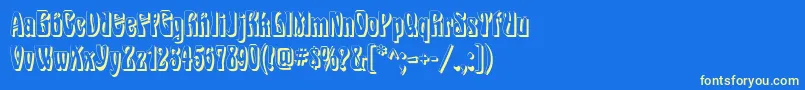 EpoqueShadow Font – Yellow Fonts on Blue Background
