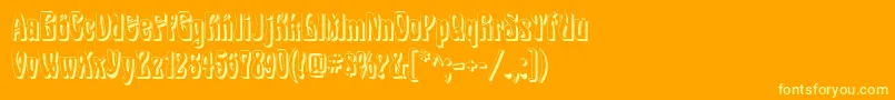 EpoqueShadow Font – Yellow Fonts on Orange Background