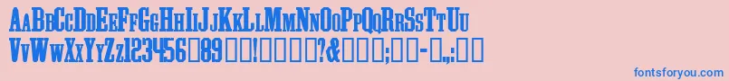 AthleticSupporter Font – Blue Fonts on Pink Background