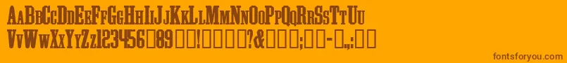 AthleticSupporter Font – Brown Fonts on Orange Background