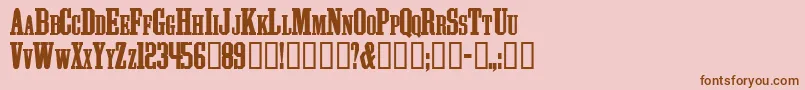 AthleticSupporter Font – Brown Fonts on Pink Background