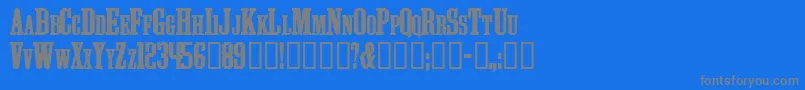 AthleticSupporter Font – Gray Fonts on Blue Background