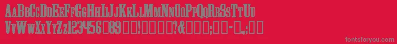 AthleticSupporter-Schriftart – Graue Schriften auf rotem Hintergrund