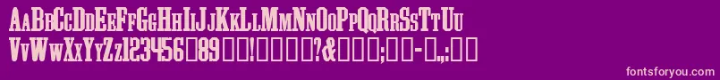 AthleticSupporter Font – Pink Fonts on Purple Background