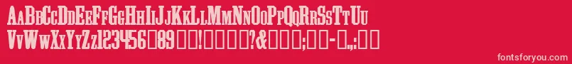 AthleticSupporter Font – Pink Fonts on Red Background