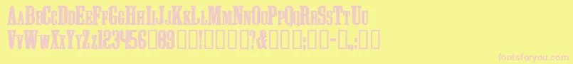 AthleticSupporter Font – Pink Fonts on Yellow Background