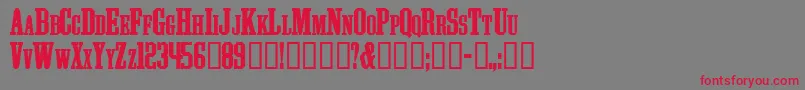 AthleticSupporter Font – Red Fonts on Gray Background