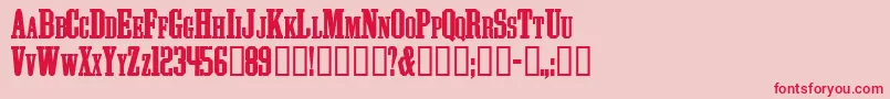 AthleticSupporter Font – Red Fonts on Pink Background