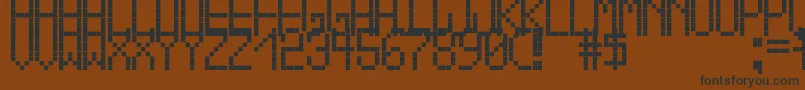 CrossLedTfbBold Font – Black Fonts on Brown Background