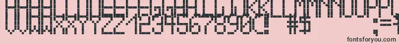 CrossLedTfbBold Font – Black Fonts on Pink Background