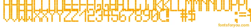 CrossLedTfbBold Font – Orange Fonts on White Background