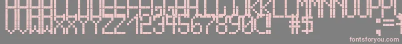CrossLedTfbBold Font – Pink Fonts on Gray Background