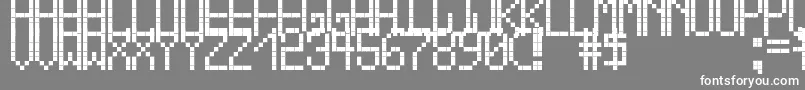 Шрифт CrossLedTfbBold – белые шрифты на сером фоне