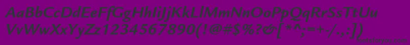 LegacysansstdBolditalic Font – Black Fonts on Purple Background