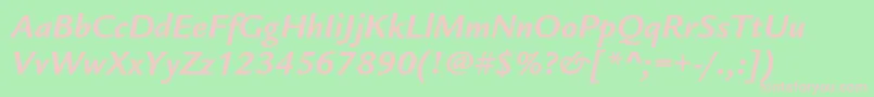 LegacysansstdBolditalic Font – Pink Fonts on Green Background