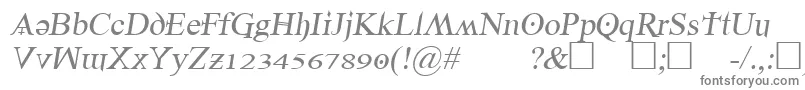 Denial2regularitalics Font – Gray Fonts on White Background