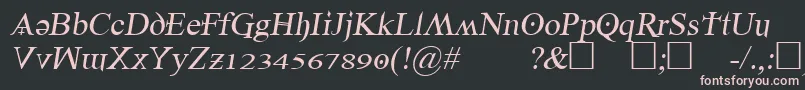 Denial2regularitalics Font – Pink Fonts on Black Background