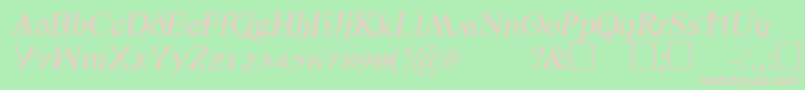 Denial2regularitalics Font – Pink Fonts on Green Background