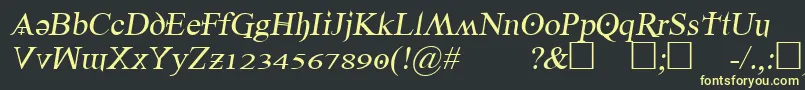 Denial2regularitalics Font – Yellow Fonts on Black Background