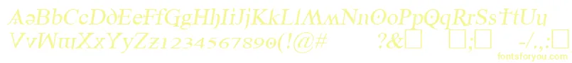 Denial2regularitalics Font – Yellow Fonts on White Background