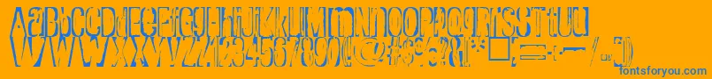 Rapture Font – Blue Fonts on Orange Background