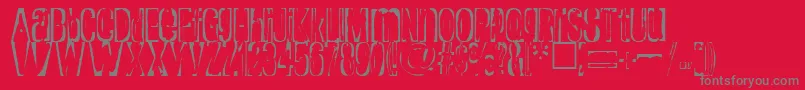 Rapture-Schriftart – Graue Schriften auf rotem Hintergrund