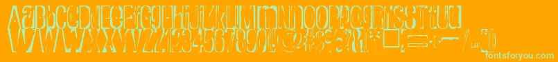 Rapture Font – Green Fonts on Orange Background