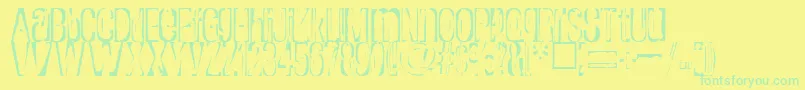 Rapture Font – Green Fonts on Yellow Background