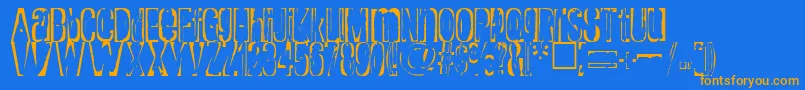 Rapture Font – Orange Fonts on Blue Background