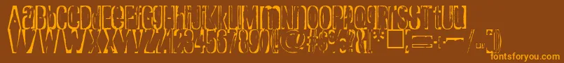 Rapture Font – Orange Fonts on Brown Background