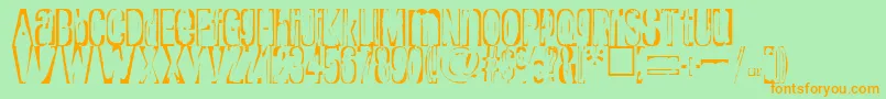 Rapture Font – Orange Fonts on Green Background