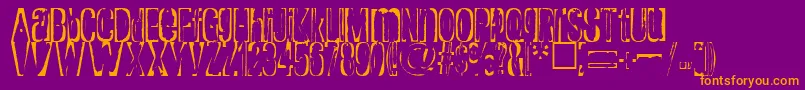 Rapture Font – Orange Fonts on Purple Background