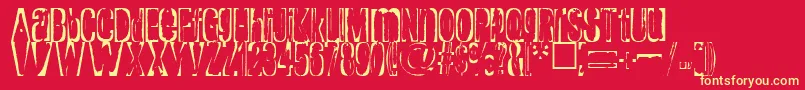 Rapture Font – Yellow Fonts on Red Background